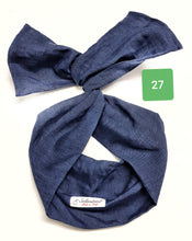 Carica l&#39;immagine nel visualizzatore di Gallery, Turbante Fashion in cotone Fantasia  blu 27 Made in Italy
