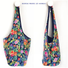 Carica l&#39;immagine nel visualizzatore di Gallery, Borsa Mare in tessuto cotone fashion Design hawaii 20 Made in Italy
