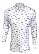 Carica l&#39;immagine nel visualizzatore di Gallery, Camicia Fashion fantasia vespa design cotone made in italy
