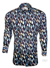 Carica l&#39;immagine nel visualizzatore di Gallery, Camicia Fashion cotone fantasia foliage cotone made in italy
