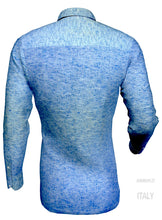 Carica l&#39;immagine nel visualizzatore di Gallery, Camicia puro lino azzurro made in italy
