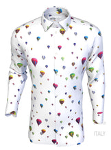 Load image into Gallery viewer, Camicia Fashion cotone fantasia mongolfiera travel cotone made in italy

