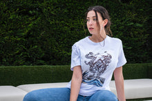 Load image into Gallery viewer, T-shirt donna made in Italy fantasia OCTOPUS  100% cotone jersey pettinato -DESIGN OCTOPUS-
