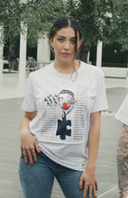 Carica l&#39;immagine nel visualizzatore di Gallery, T-shirt Donna made in Italy fantasia Ad Litteram  100% cotone jersey pettinato -DESIGN Ad Litteram -
