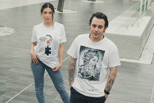 Carica l&#39;immagine nel visualizzatore di Gallery, T-shirt made in Italy fantasia Eolo 100% cotone jersey pettinato -DESIGN Eolo -
