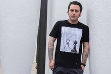 Load image into Gallery viewer, T-shirt made in Italy Fantasia chess mirror 100% fresco cotone jersey pettinato design chess mirror
