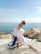 Carica l&#39;immagine nel visualizzatore di Gallery, Borsa Mare in tessuto cotone fashion design Marinella Made in Italy
