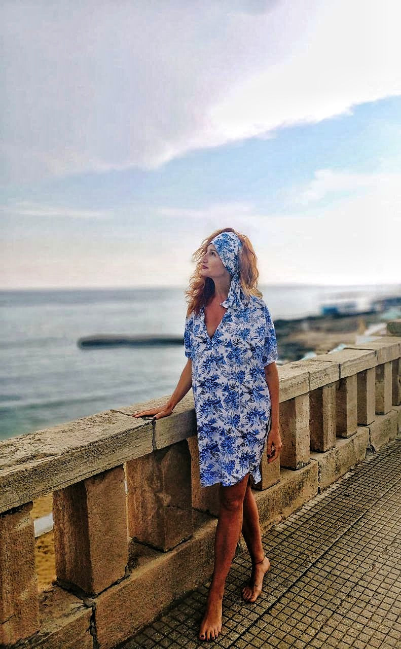 Camicia lino copricostume sale