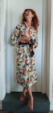 Load image into Gallery viewer, VESTITO LUNGO Donna FANTASIA SIVIGLIA  camicione Vestito collo FINAM  made in italy dress shirt
