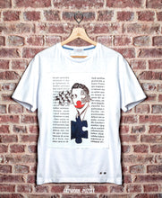 Load image into Gallery viewer, T-shirt Donna made in Italy fantasia Ad Litteram  100% cotone jersey pettinato -DESIGN Ad Litteram -
