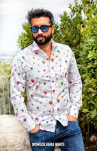 Carica l&#39;immagine nel visualizzatore di Gallery, Camicia Fashion cotone fantasia mongolfiera travel cotone made in italy
