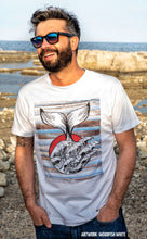 Load image into Gallery viewer, T-shirt made in italy wood-fish 100% fresco cotone jersey pettinato
