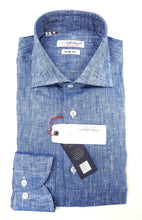 Carica l&#39;immagine nel visualizzatore di Gallery, Camicia puro lino azzurro made in italy
