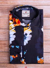 Carica l&#39;immagine nel visualizzatore di Gallery, Camicia fiorata Fashion cotone fantasia cotone made in italy
