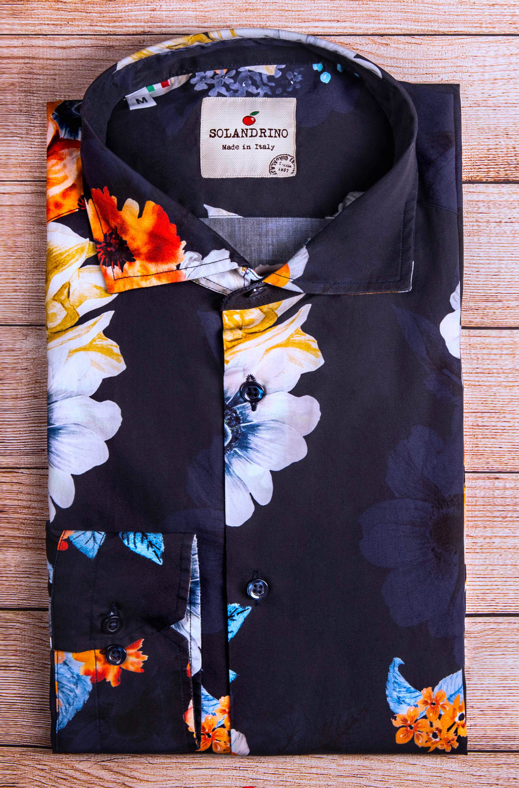 Camicia fiorata Fashion cotone fantasia cotone made in italy