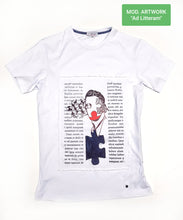 Load image into Gallery viewer, T-shirt made in Italy fantasia Ad Litteram  100% cotone jersey pettinato -DESIGN Ad Litteram -

