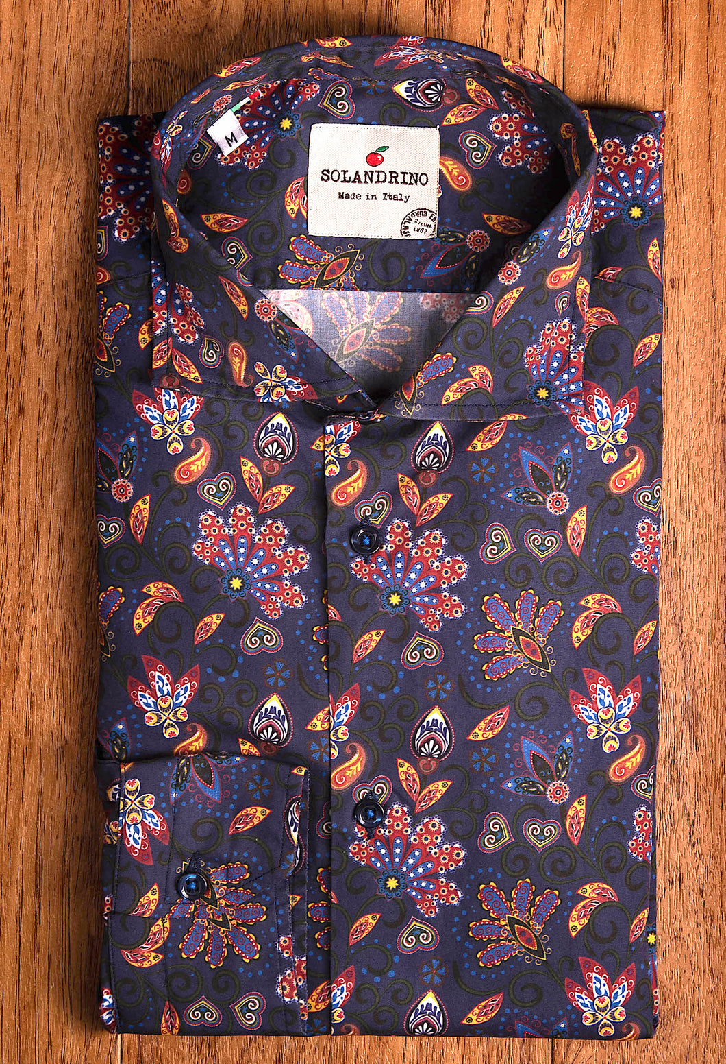 Camicia Fashion paisley cotone fantasia fiorato made in italy