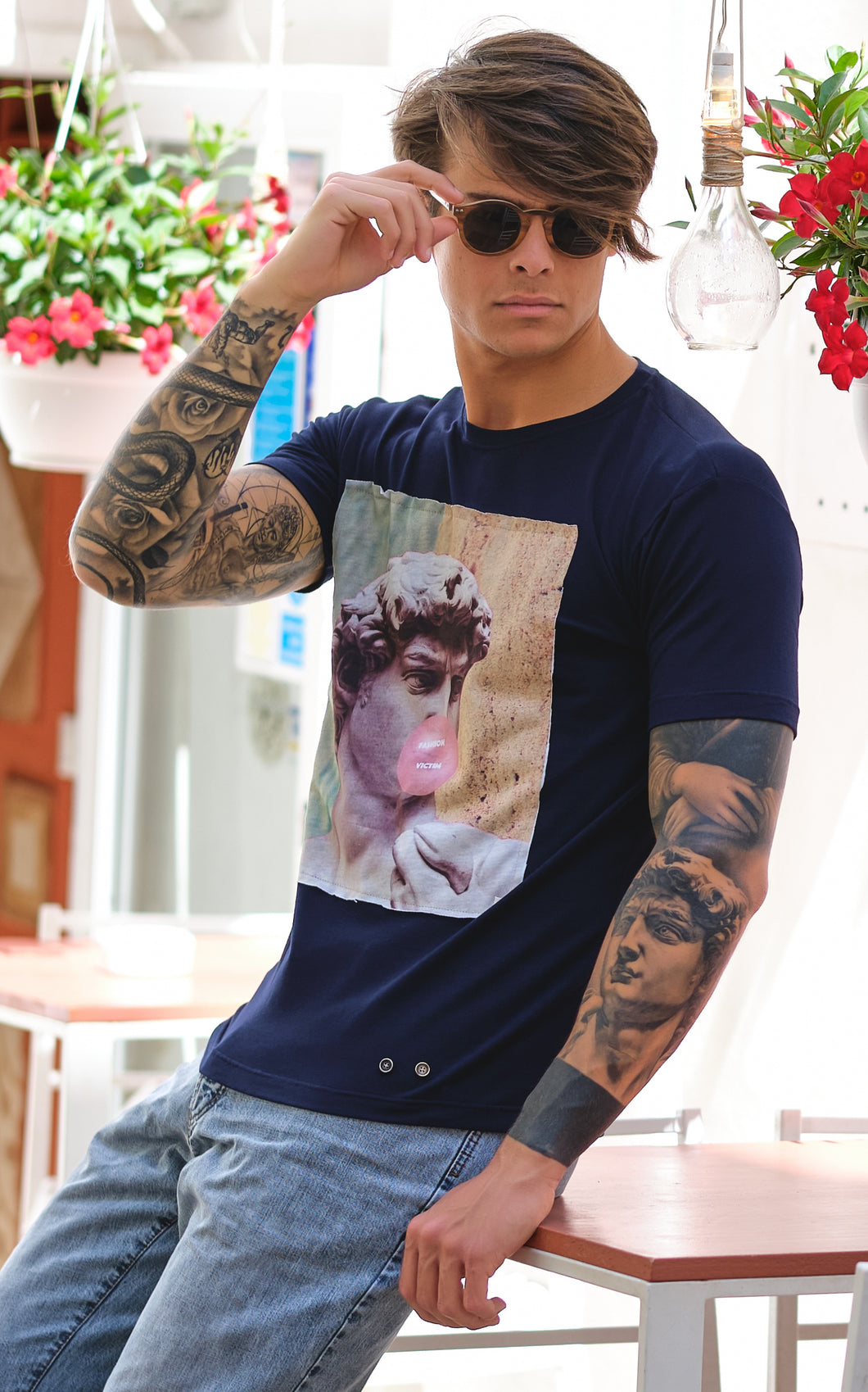 t-shirt made in Italy Fantasia Fashion Victim 100% fresco cotone jersey