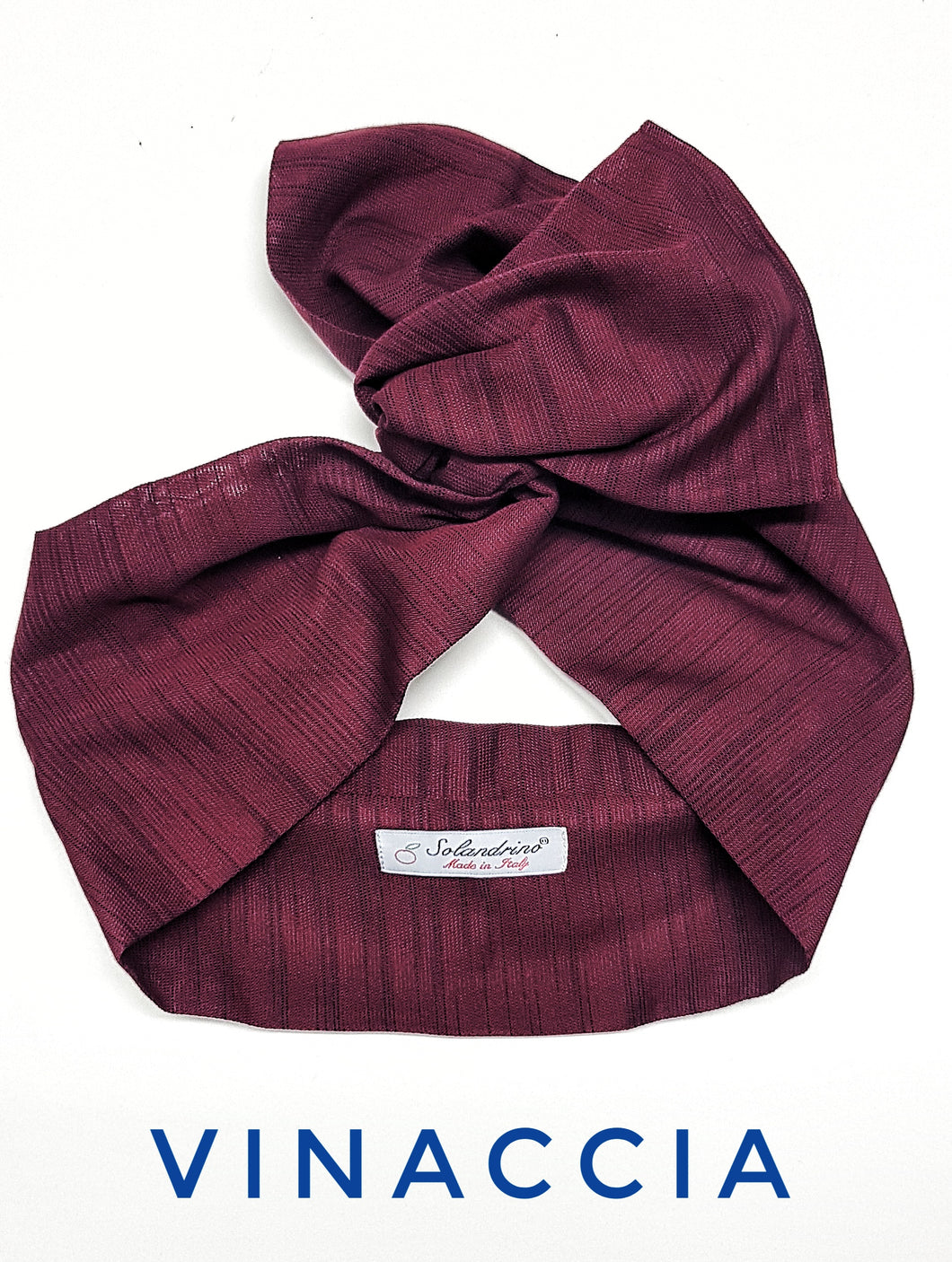 Turbante Fashion in cotone fascia capelli design Vinaccia made in Italy