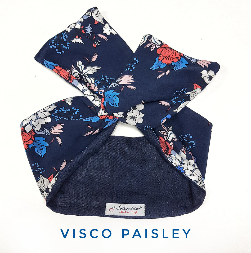 Turbante Fantasia in Viscosa design Visco Paisley Made in Italy
