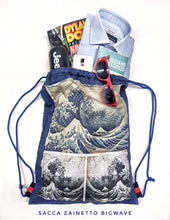 Load image into Gallery viewer, Zaino Sacca in tessuto cotone Light design Big Wave made in Italy

