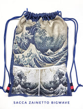 Load image into Gallery viewer, Zaino Sacca in tessuto cotone Light design Big Wave made in Italy
