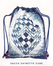Load image into Gallery viewer, Zaino Sacca in tessuto cotone Light design Cube made in Italy
