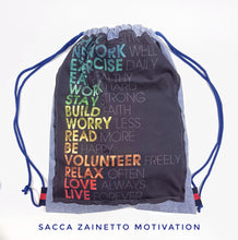 Load image into Gallery viewer, Zaino Sacca in tessuto cotone Light Design Motivation made in Italy
